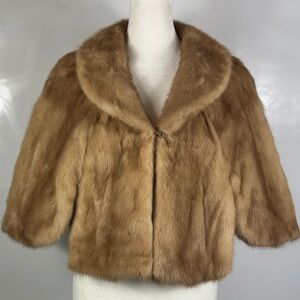 Vintage LAZARUS™️ 1950s Old Hollywood Palomino Mink Fur Stole